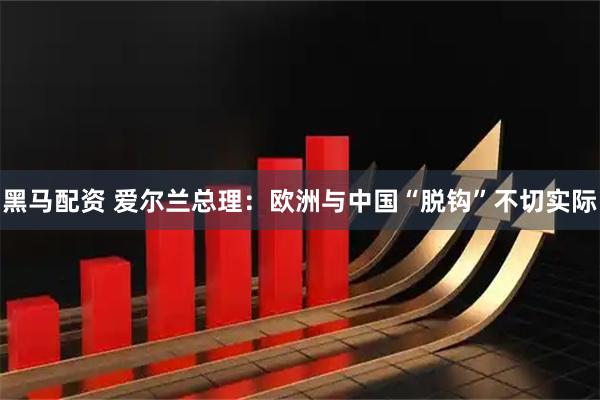 黑马配资 爱尔兰总理：欧洲与中国“脱钩”不切实际